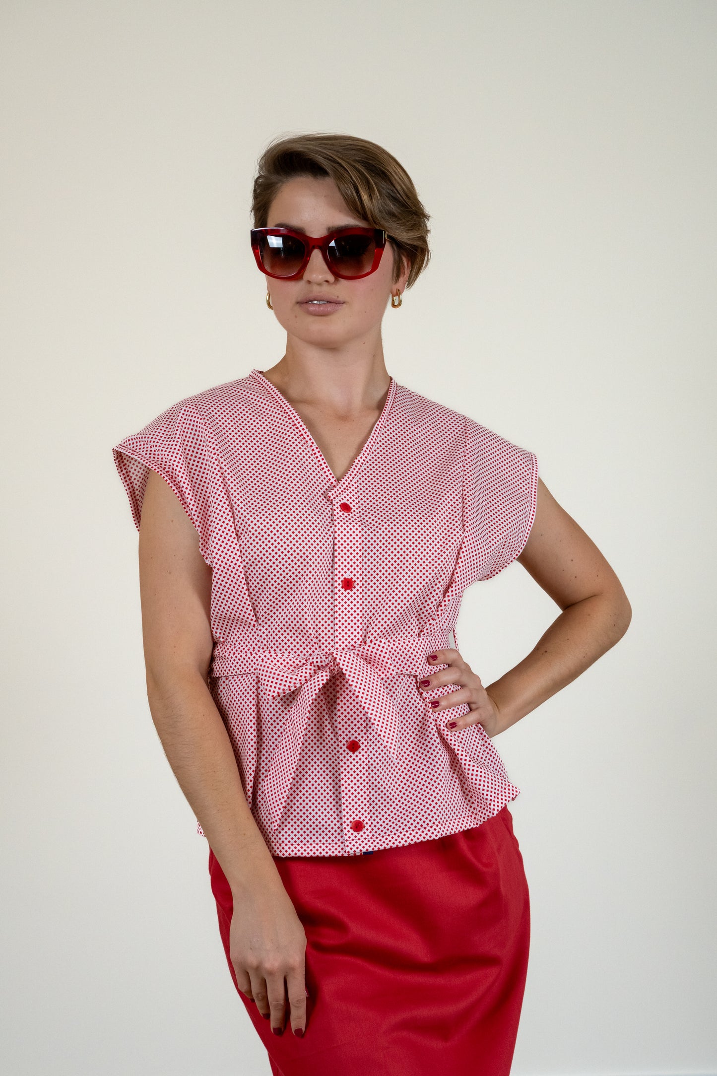 Bluse Madonna ärmellos